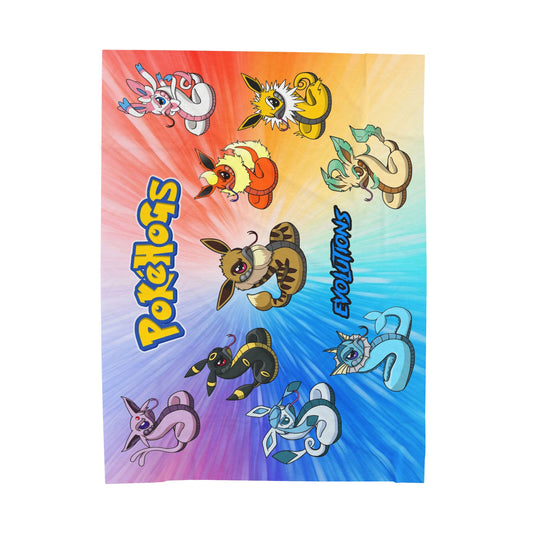 PokeHogs Evolutions Velveteen Plush Blanket