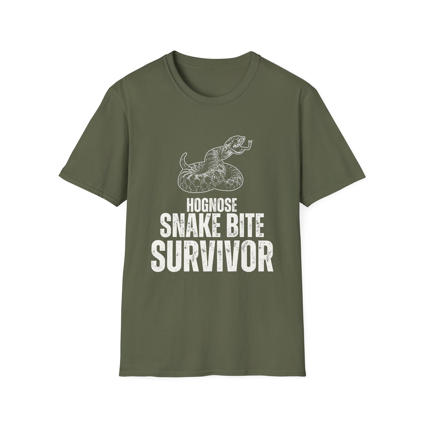 "Hognose Snake Bite Survivor" Unisex Softstyle T-Shirt