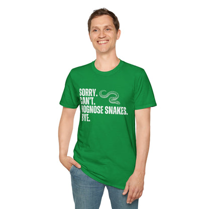 "Sorry. Can't. Hognose Snakes. Bye" Unisex Softstyle T-Shirt